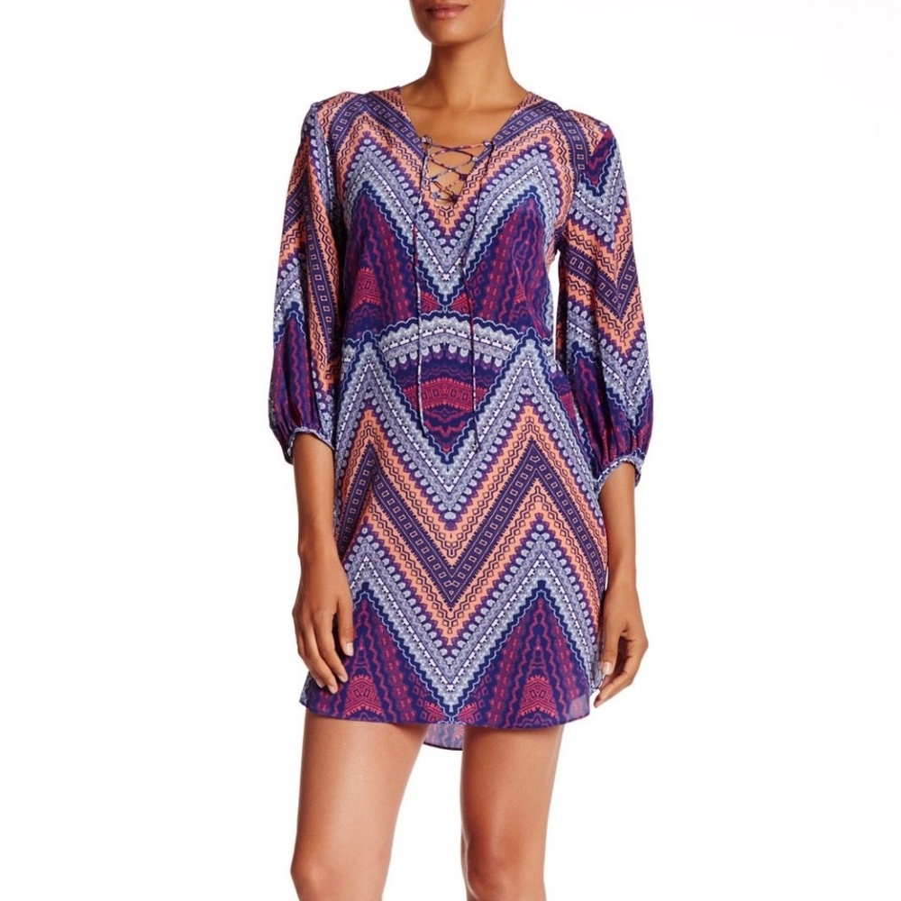 Amanda Uprichard M Nora v- neck lace-up silk MED